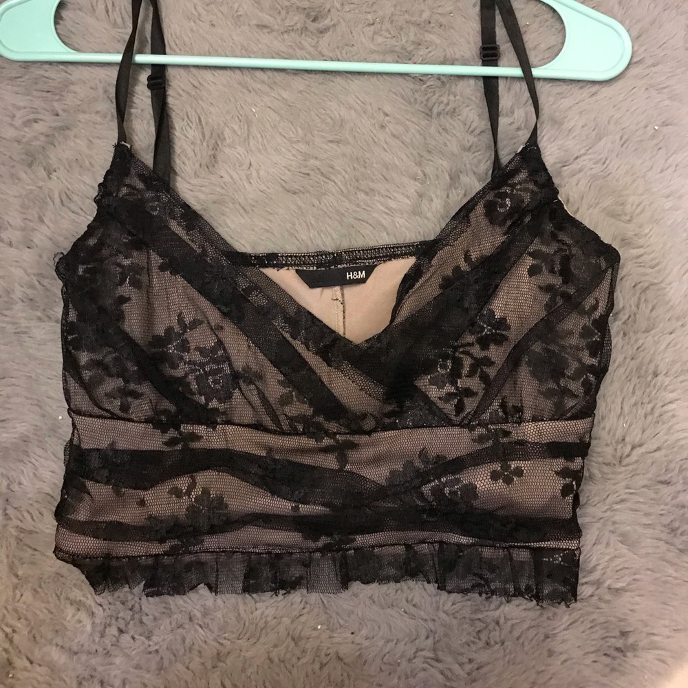 Black lace tank top